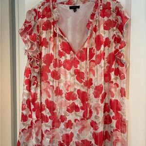 Floral Ruffle Sleeve Top